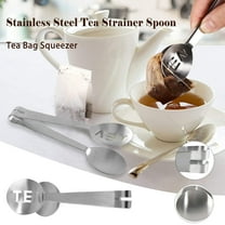 Luxcidy Stainless Steel Tea Bag Squeezer Tongs Strainer Grip, Stainless Steel Tea Bag Squeezer Tongs, Durable Round Strainer Gripper Picker