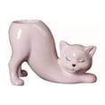 thumbnail image 1 of Luxcidy Tailless Cat Little Planter Pot Ceramic Tailless Cat Pots Cartoon Cat Flower Pot Animal Cat Vase Planter Ceramics Cat Vase Animal Plant Pot Holder for Indoors Outdoor (Pink), 1 of 3