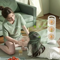 Luxcidy Tower Fan Oscillating Fan, USB Multi-Blade Desktop Fan, Small Tower Fan Oscillating Table Fans with 3-Speed Options, Dual Air Circulation for Home Office Desktop Bedroom(Black)