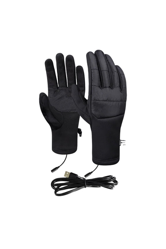 USB Heated Gloves for Men Women Electric Heated Gloves, Touchscreen Electric Waterproof Heating Gloves, for Outdoor Working Cycling Skiing Hunting Driving (L)