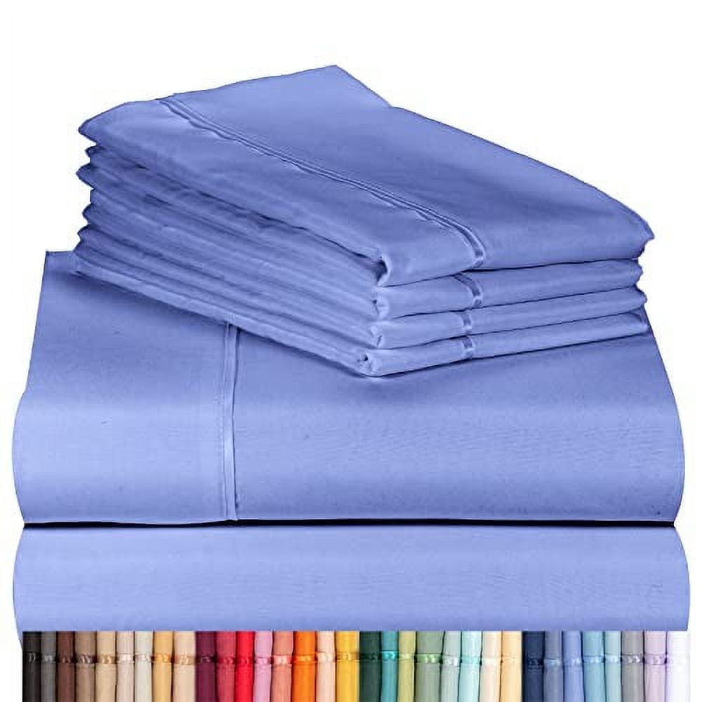 Violet Blue Twin Rayon Bamboo Microfiber Sheet Set