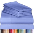 thumbnail image 1 of Luxclub Cooling Microfiber Sheet Set, Deep Pocket, Queen Size, 6-Piece with Pillowcases, Violet Blue, 1 of 9