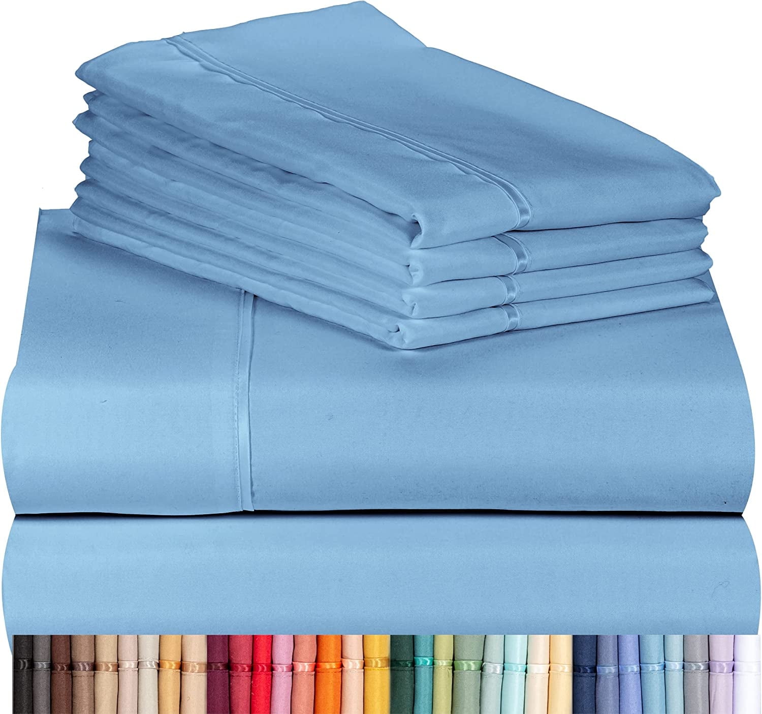 Free Shipping! 6 pc Cooling Microfiber Sheet Set, Soft, Deep