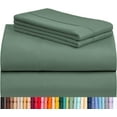 thumbnail image 1 of LuxClub 4 PC Queen Sheet Set, Breathable Luxury Bed Sheets, Deep Pockets Wrinkle Free Cooling Sheets Machine Washable Hotel Bedding Silky Soft - Tree Moss Green Queen, 1 of 8