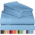 thumbnail image 1 of Luxclub Cooling 7 pc Microfiber Sheet Set, Denim Split King- Soft, and Deep Pocketed Comfortable Bed Sheets, 1 of 8