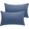 thumbnail image 1 of Luxclub Cooling Pillow Cases 2 Pack, Wrinkle Free with Satin Trim, Silky Soft Hotel Bedding, Machine Washable, Oxford, Queen Size, 1 of 8