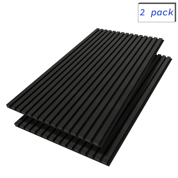 Luxdecor Acoustic Wood Slat Wall Panels for Wall 2pack Wood Slat Panels for Wall 47.2x23.6 Wooden Acoustic Venner Panels 3D, Fluted Wall Slat Panels 0.82in