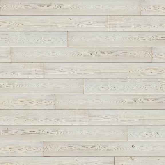 Luxdecor Real Wood Wall Planks - White Shiplap Boards, 5" Peel and Stick, 10 Pieces, 12.5 Sq Ft