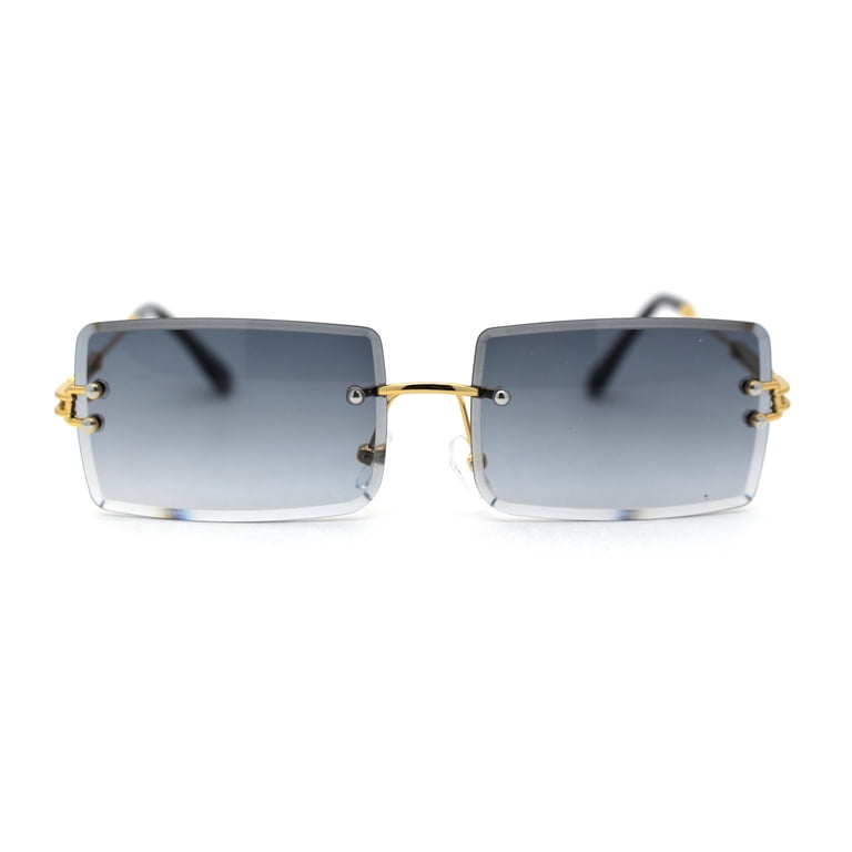 Luxe 90s Full Rimless Bevelled Gradient Lens Square  display picture 3