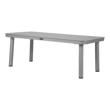 Luxe Aluminum Coffee Table Kessler Silver Finish.