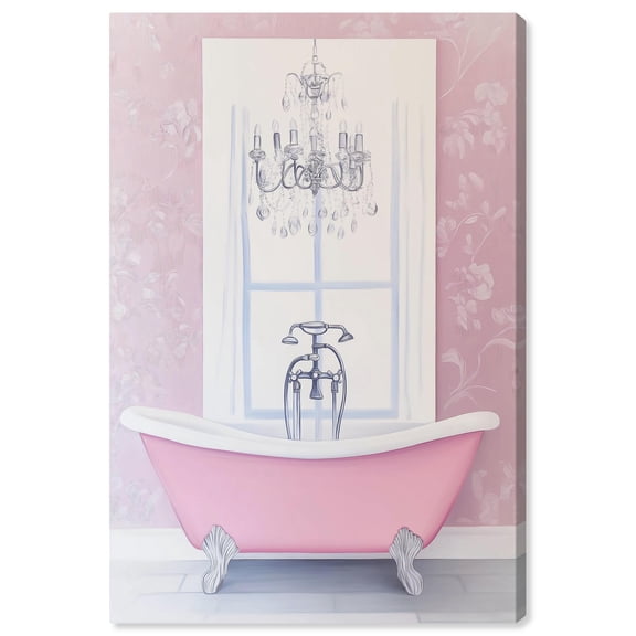 Luxe Bath Escape Canvas Glam Bathroom Art by Art Remedy, Gallery Wrapped, 16" x 24"