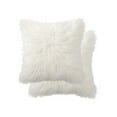 thumbnail image 1 of Luxe Belton Faux Sheepskin Pillow 2-Pack Off-White 18x18 Inches Decor Cushion, 1 of 5