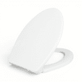 thumbnail image 1 of LUXE TS1008E Elongated Comfort Fit Toilet Seat with Slow Close, Quick Release Hinges, and Non-Slip Bumpers (White), 1 of 9