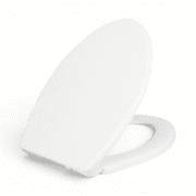 LUXE TS1008E Elongated Comfort Fit Toilet Seat with Slow Close, Quick Release Hinges, and Non-Slip Bumpers (White)