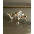 thumbnail image 1 of Luxe Bridal Set Engagement Ring For Women Marquise Cut White Diamond 925 Silver 14K Yellow Gold Over, 1 of 3
