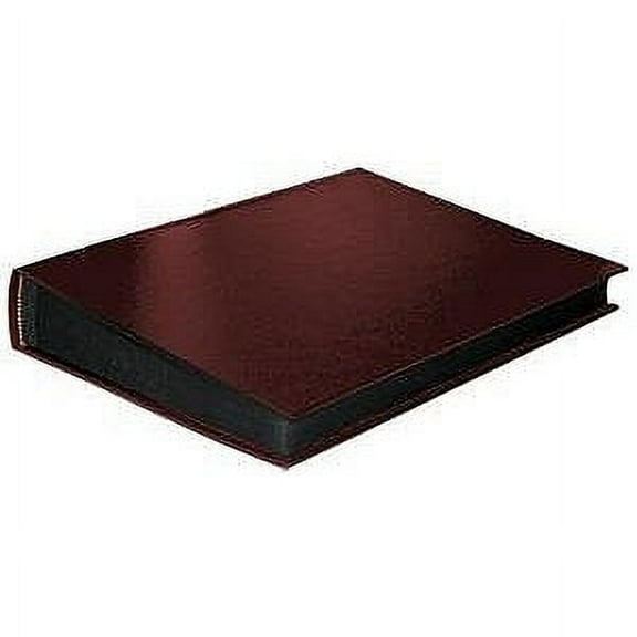Luxe Burgundy black leather photo scrapbook album for prints up-to 9x12 by PRAT Paris - 9x12