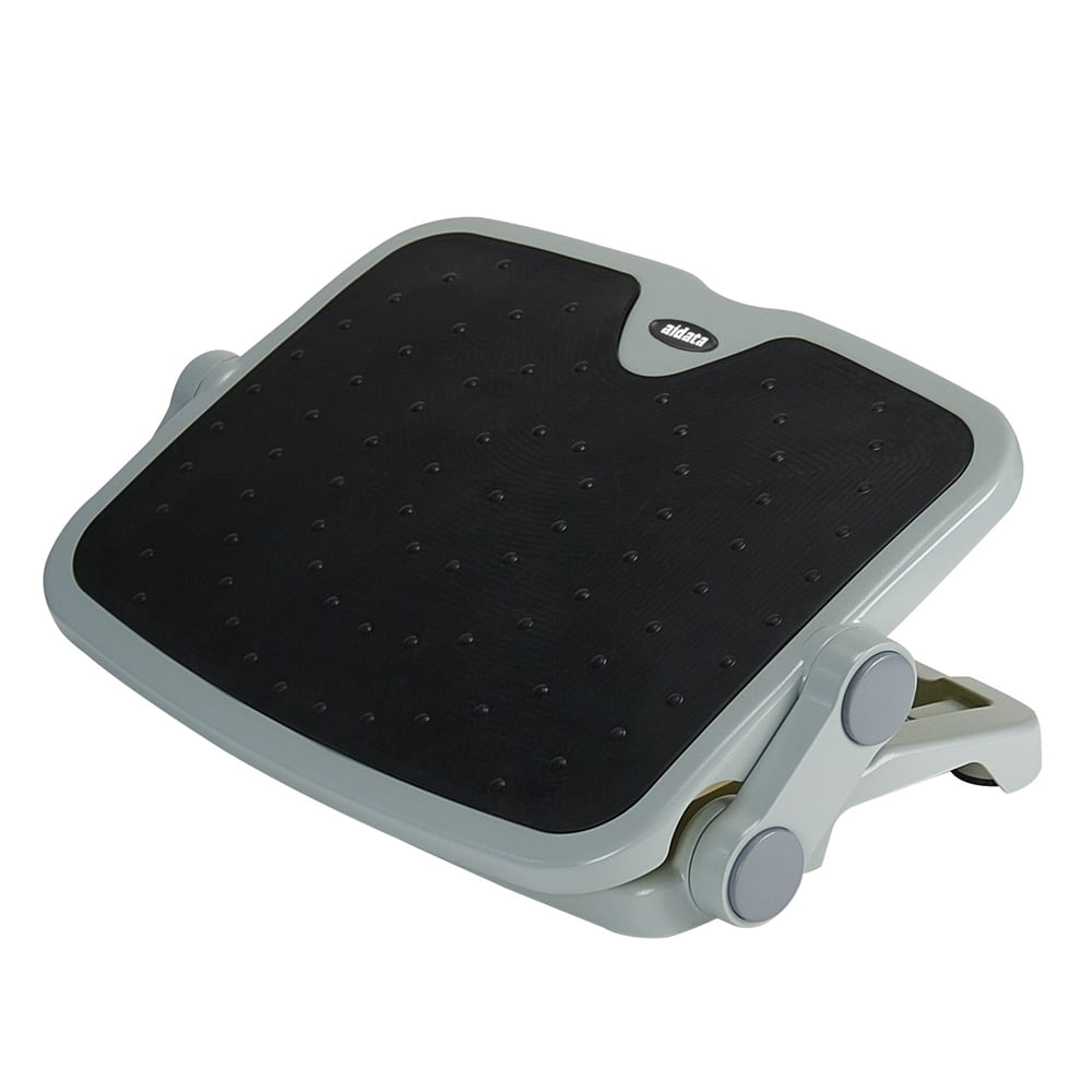 Adjustable Gray Plastic Ergonomic Footrest