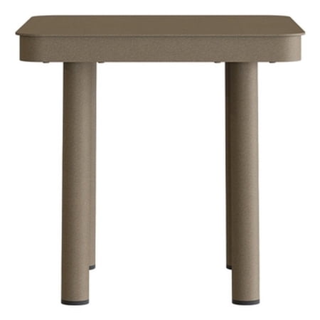 Luxe Contemporary End Table Terra Pewter Tex Finish