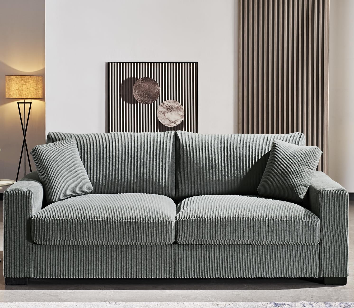 Uspridefurniture Corduroy Comfortable 3 Seater Sofa with 2