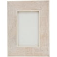 thumbnail image 1 of Luxe Cross Hatch Bone + Wood Photo Frame, 1 of 5
