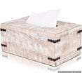 thumbnail image 1 of Luxe Designs | Grey Wooden Rectangular Tissue Box Cover/Tissue Dispenser/Napkin Holder - Slide-Out Bottom - Farmhouse Décor, 1 of 7