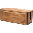 thumbnail image 1 of Luxe Designs Large Cable Management Box - Acacia Wood Cable Organizer Box and Power Strip Box for Electrical Cord Management - Desk Cord Hider - Wire Storage and Organization for Cords, 1 of 8
