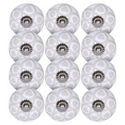 Luxe Designs | Set of 12 Decorative White Floral Ceramic Knobs - Drawer Pulls for Office Drawers, Room Cupboard, Kitchen and Bathroom Cabinets