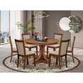 thumbnail image 1 of East West Furniture Ferris 7-Piece Kitchen Table Set in Walnut Finish, 1 of 7