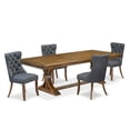 thumbnail image 1 of Luxe by East West Furniture 5 piece Kitchen Table Set consists of a Modern Table and 4 Dining room Chairs, 1 of 7