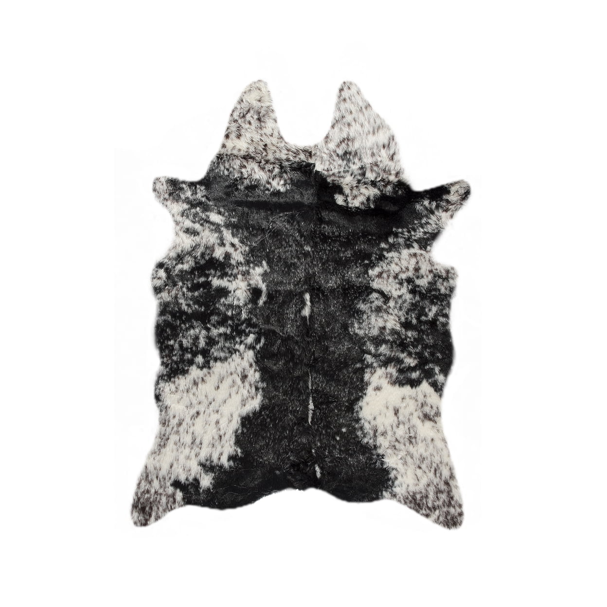 Edinburgh S&P Black and White Faux Cowhide Rectangular Rug