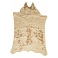 thumbnail image 1 of Luxe Faux Hide Rug Oatmeal 1-Piece Handmade Stain-Resistant Cowhide, 1 of 5