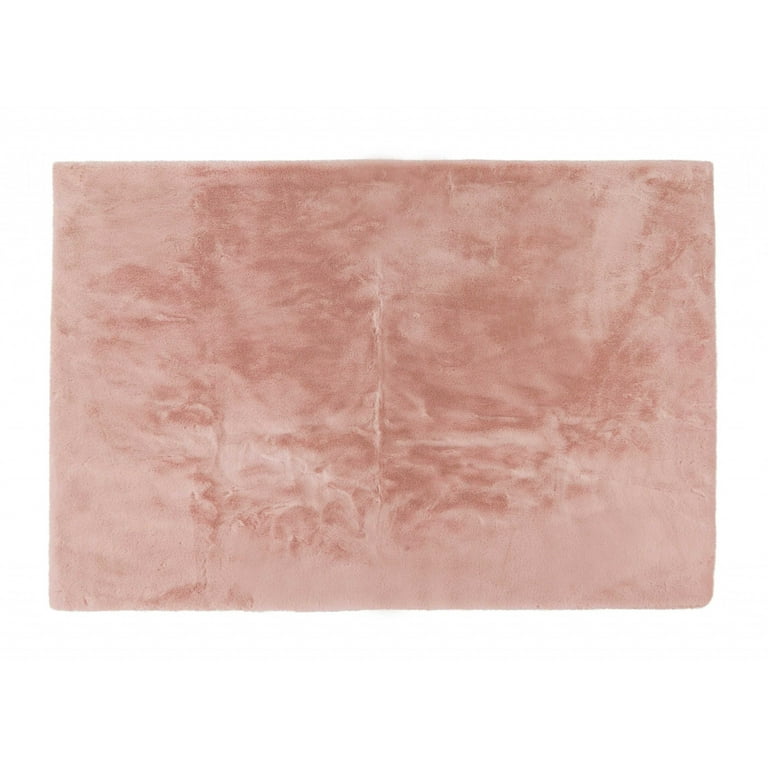 Luxe Faux Rabbit Fur Rectangular Rug 5' X 8' - Grey Luxe Faux Rabbit Fur Rectangular Rug 5' X 8' - Grey