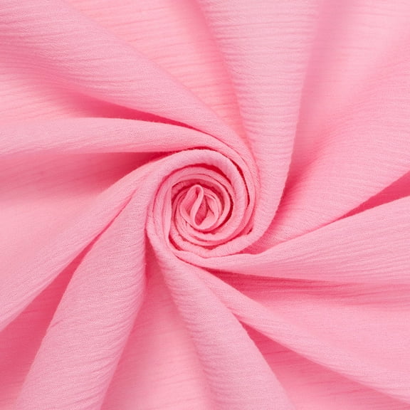 Luxe Gauze Fabric 100% Natural Cotton 51" Wide Sold BTY (Candy Pink, 1 Yard)
