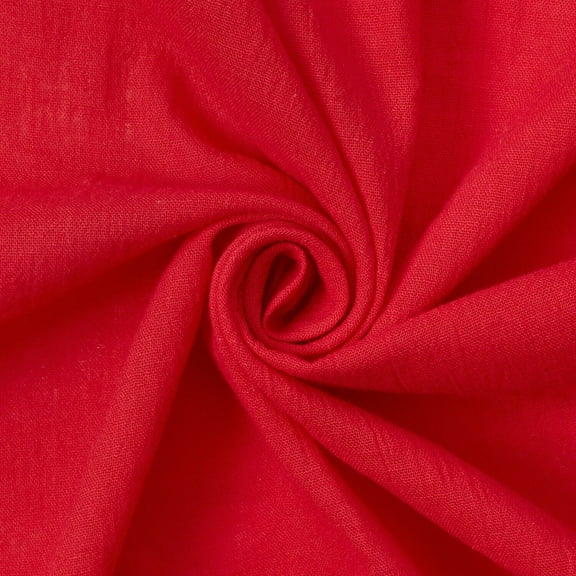 Luxe Gauze Fabric 100% Natural Cotton 51" Wide Sold BTY (Red, 10 Yards)