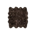 thumbnail image 1 of Luxe Gordon Faux Sheepskin Octo Rug 6x6 Natural Ivory 2 Inch Thick, 1 of 3