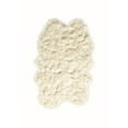 thumbnail image 1 of Luxe Gordon Faux Sheepskin Quattro Rug Off-White 4x6 Soft Durable, 1 of 4