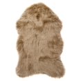thumbnail image 1 of Luxe Gordon Faux Sheepskin Rug Tan 2x3 Feet 1-Piece Soft Texture, 1 of 5