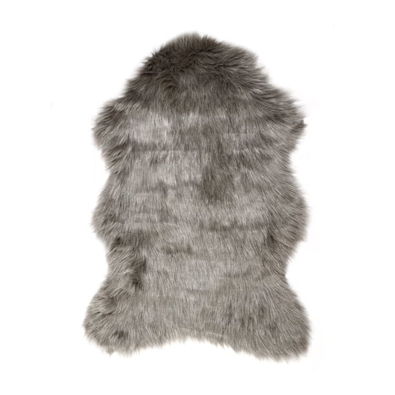 Luxe Gordon Faux Sheepskin Single Rug 1-Piece 2x3 3