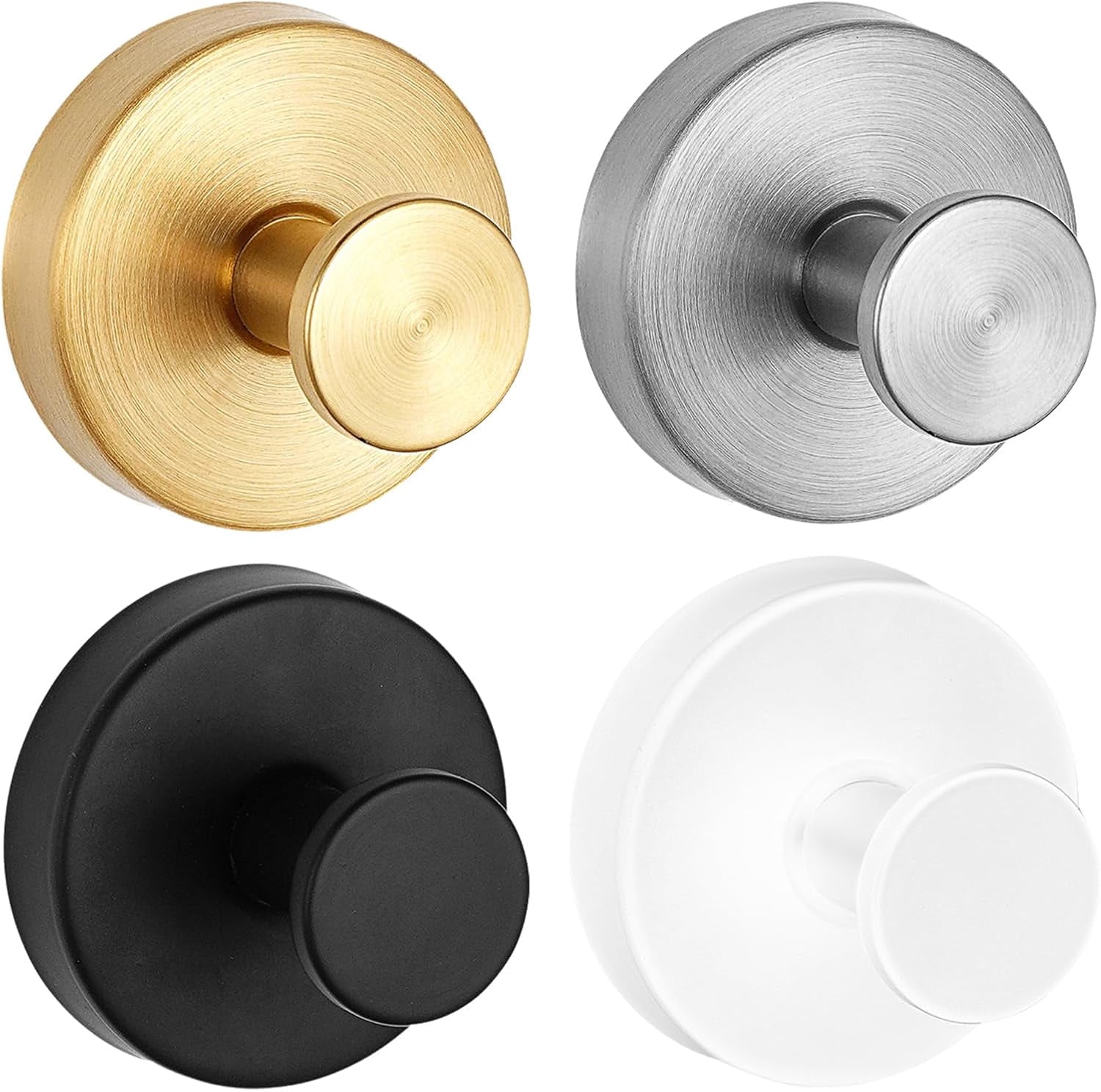 Ganci Senza Trapano Luxehold – A Ventosa, In Acciaio Inox, Carico 6,8 Kg, Per Bagno E Cucina (1 Pezzo, Nero)