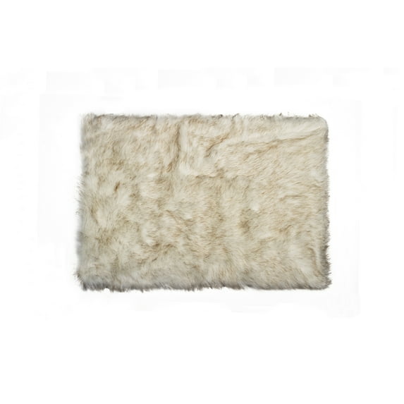 Luxe Hudson Faux Sheepskin Rug 2x3 Gradient Grey 1 Piece