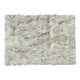 thumbnail image 1 of Luxe Hudson Faux Sheepskin Rug 5x8 Gradient Grey Plush Material, 1 of 3