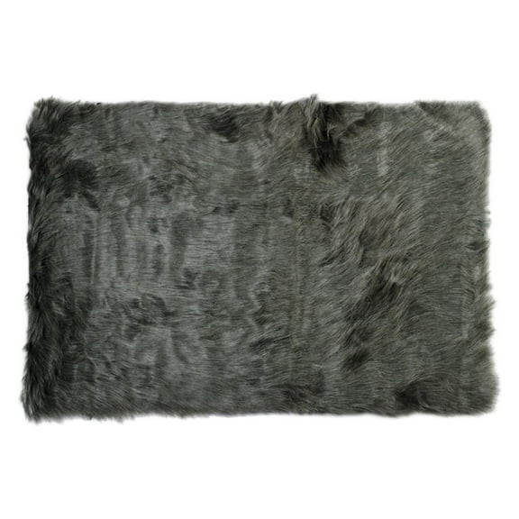 Luxe Hudson Faux Sheepskin Rug Dusty Rose 2x3 Inch 1 Piece