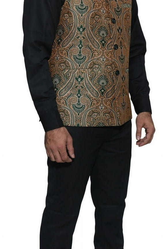 Luxe Jacquard Nehru Jacket for Men - Designer Formal Party Wear, Stylish Indian Wedding Vest Coat, XS to XXXL - Premium Men's Traditional & Designer Vest Coat/Jacket