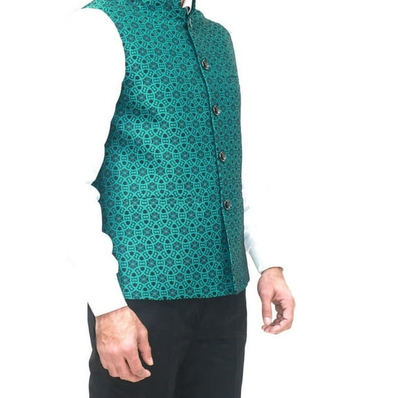 Luxe Jacquard Nehru Jacket for Men - Designer Formal Party Wear, Stylish Indian Wedding Vest Coat, XS to XXXL - Premium Men's Traditional & Designer Vest Coat/Jacket