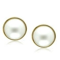 thumbnail image 1 of Luxe Jewelry Designs 3" Women's Gold Ion Plated Earrings with White Synthetic Pearl (Pack of 2), 1 of 3