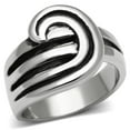 thumbnail image 1 of Luxe Jewelry Designs High Polished Tapered Style Stainless Steel Women's Ring - Size 8 (Pack of 2), 1 of 4