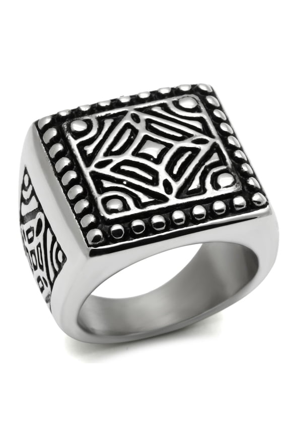 Luxe Jewelry Designs Men's Celtic Shaped Stainless Steel Ring - Size 12