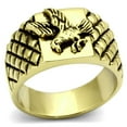 thumbnail image 1 of Luxe Jewelry Designs Men's Gold Ion Plated Stainless Steel Eagle Designed Ring with Black Epoxy -, 1 of 4