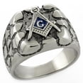 thumbnail image 1 of Luxe Jewelry Designs Men's High Polished Masonic Shaped Stainless Steel Ring - Size 10 (Pack of 2), 1 of 1
