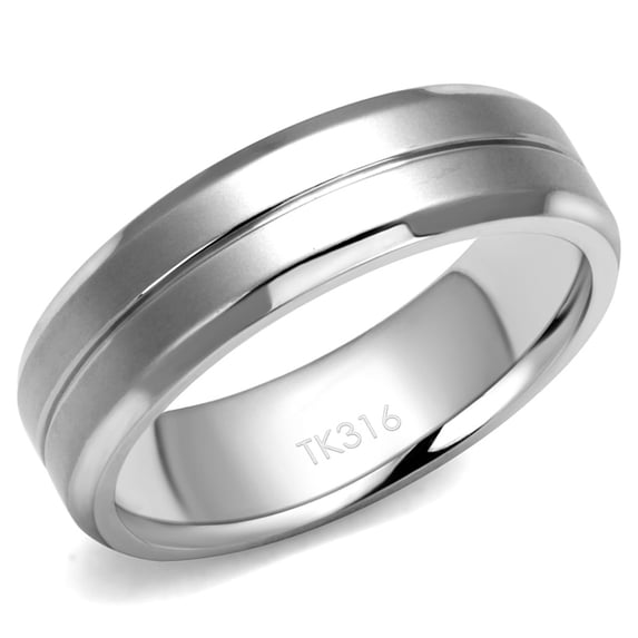 Luxe Jewelry Designs Men's High Polished Stainless Steel Ring, Size 9 (Pack of 3)